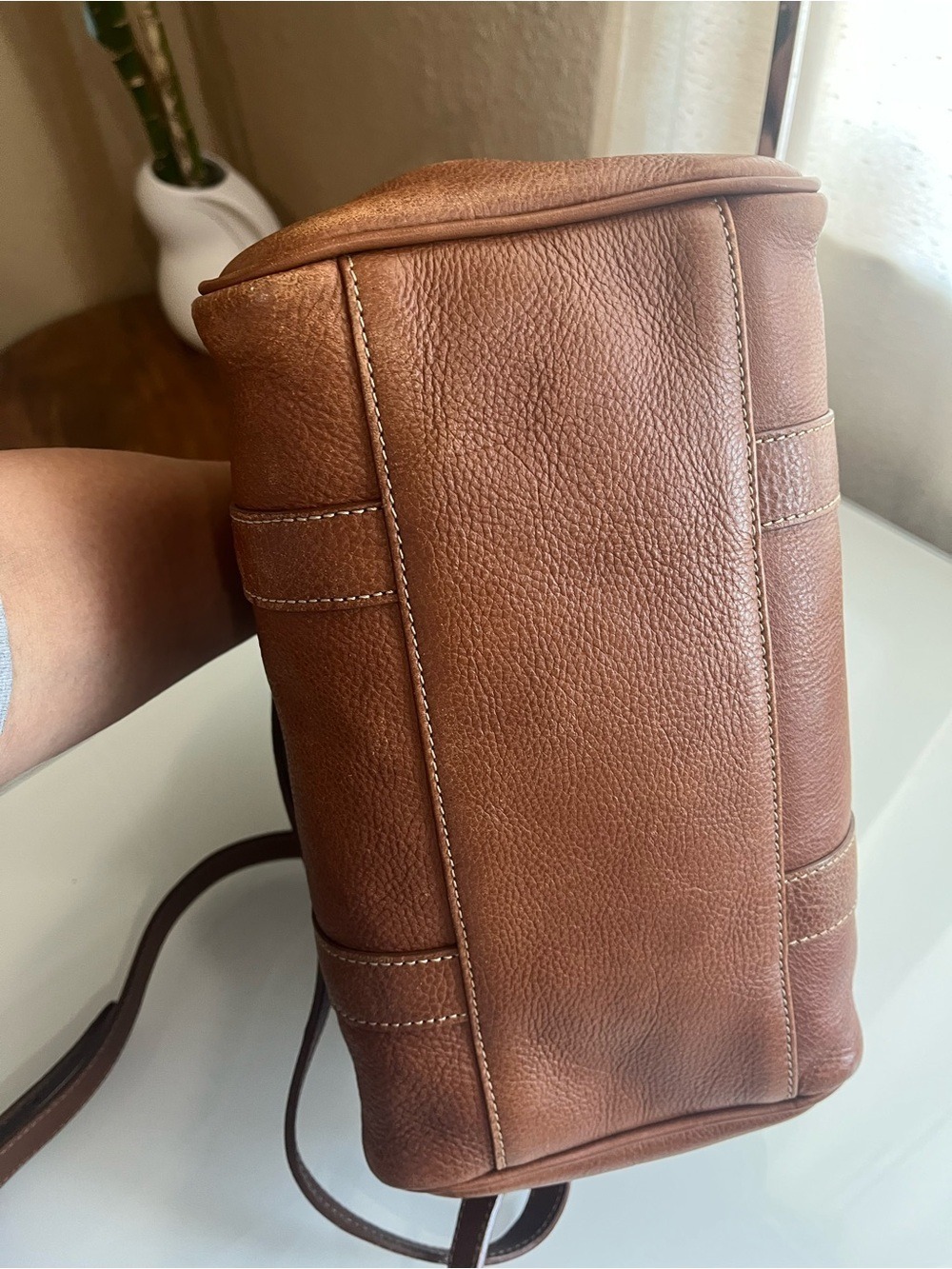 MULBERRY SMALL OAK BROWN GRAINED LEATHER BAYSWATER SATCHEL - Picture 4 of 16